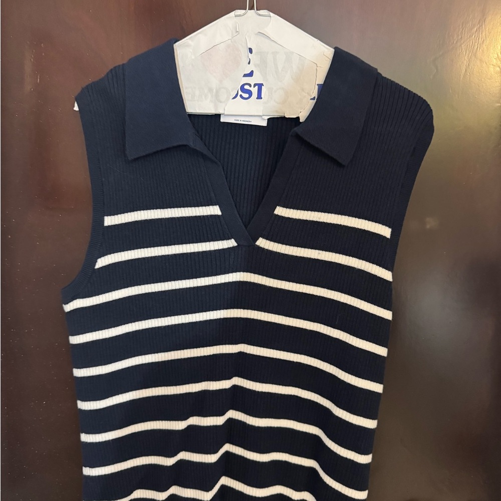 Old Navy Navy Ribbed Knit Top